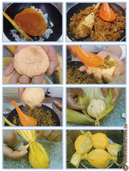 Tamales Tupiceños, preparación - Recetas bolivianas