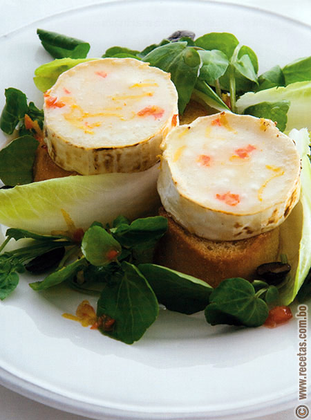 Ensalada de queso de cabra marinado, Receta - Recetas.com.bo
