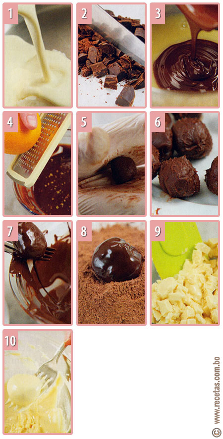Trufas de chocolate preparación, receta - recetas.com.bo