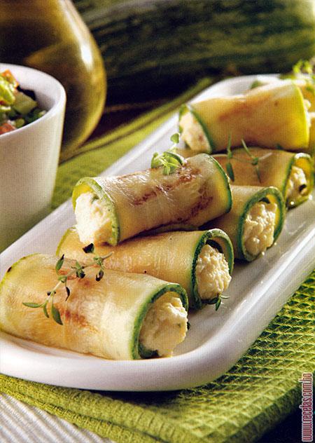 Rollitos de zucchini y ricota, Receta - Recetas.com.bo