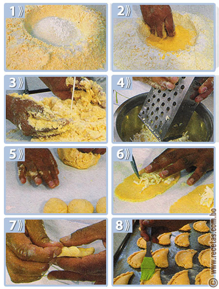 Empanadas de queso - preparación, Repostería boliviana - Recetas.com.bo