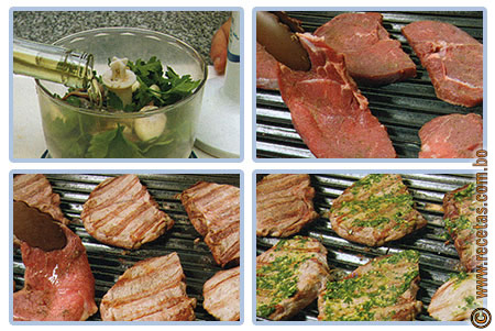 Bifes de bola de lomo con anchoas al ajillo, preparación - Recetas.com.bo