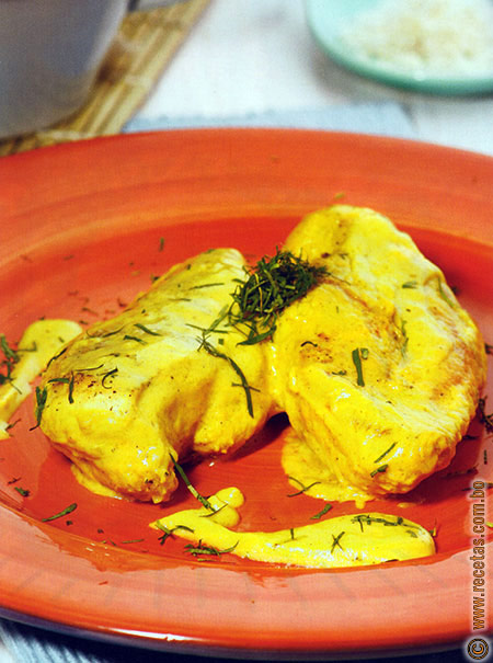 Pollo a la mostaza y soufflé de papas - Recetas.com.bo