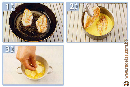 Pollo a la mostaza y soufflé de papas, preparación - Recetas.com.bo