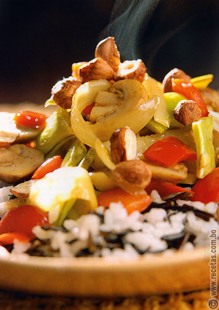 Arroz con vegetales