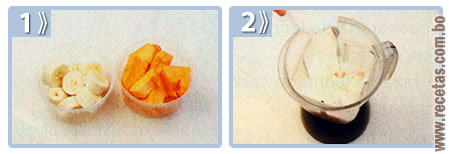 Batido de papaya, preparación