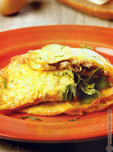 Tortilla de carne con queso