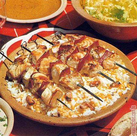 Brocheta de pescado