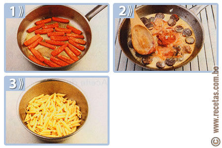 Penne rigati con tomates al horno, preparación
