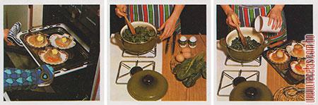 Vieiras en salsa verde, preparación