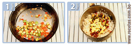 Zapallitos con arroz, preparación
