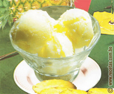 Helado de piña con leche condensada, Receta de Helados - Recetas.com.bo