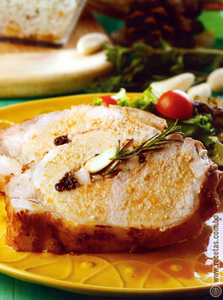Lomo de cerdo navideño, receta - recetas.com.bo