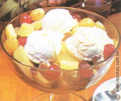 Macedonia helada, Receta - Recetas.com.bo