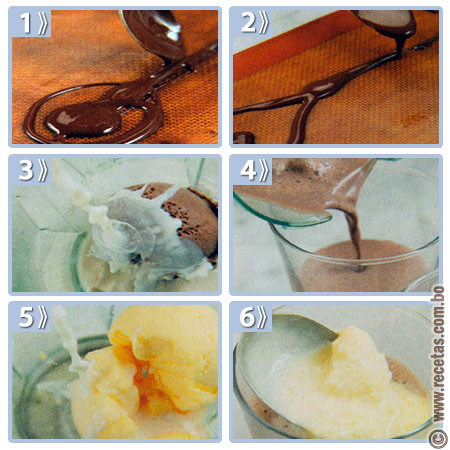 Malteada bicolor - preparación, Receta - Recetas.com.bo