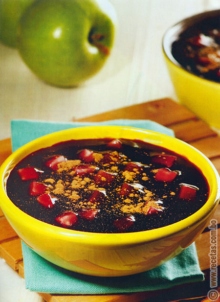 Mazamorra morada, receta - recetas.com.bo