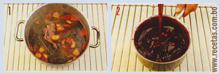Mazamorra morada preparación, receta - recetas.com.bo