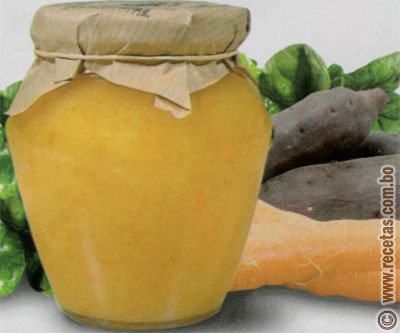 Mermelada de camote y zanahoria, receta - recetas.com.bo