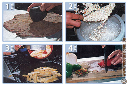 Silpancho con salsa de chimichurri preparación, receta - recetas.com.bo