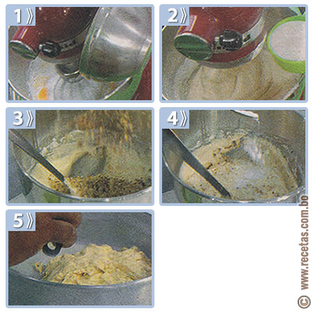 Queque de nuez, preparación - www.recetas.com.bo