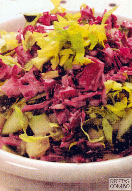 Receta - Ensalada de repollo morado - Recetas de ensaladas - recetas bolivianas - www.recetas.com.bo