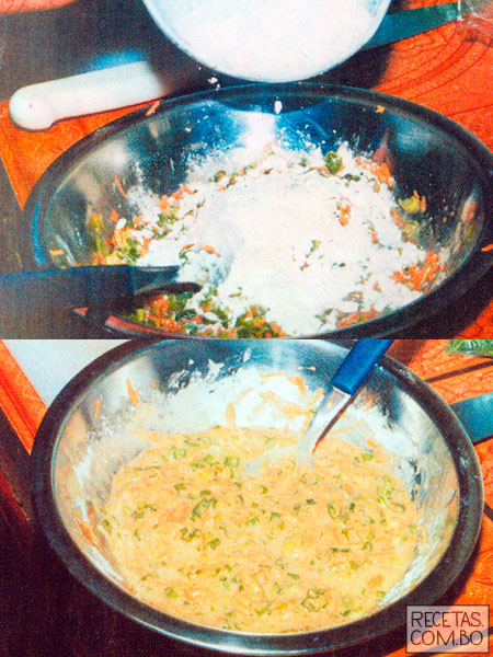 Preparación receta - Croquetas de zanahorias - comida tradicional - recetas bolivianas - www.recetas.com.bo