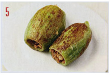 Freír las caiguas - Rellenos de achojcha