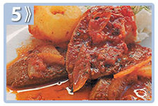 Ají de lengua - servir caliente