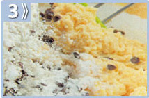 Alfajor helado, incorporar la harina