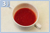 Bora Bora, colocar el coulis de fresas