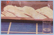 Brazo gitano, verter la masa en un molde rectangular