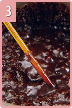 Caramelos de chocolate, cocinar revolviendo constantemente