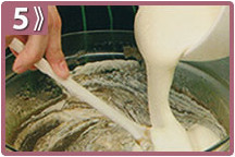 Cheesecake de berenjena, incorporar la crema de leche