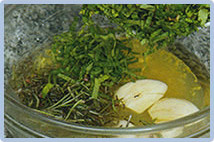 Costillar de cordero, preparar el aderezo