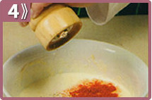Ensalada de berenjena, condimentar