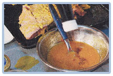 Laping al horno - hacer una mezcla de ají y salsa soya