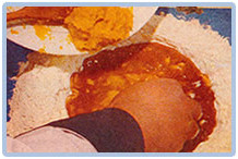 Pan de zapallo, mezcla de ingredientes