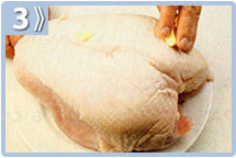Pavo a la italiana, untar