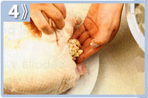 Pavo a la italiana, rellenar