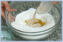 Pizza a la putanesca, preparar la masa