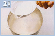 Queque de limón, incorporar la harina