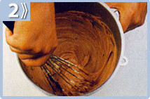 Queque marmoleado, separar la mitad de la masa y unirla con chocolate