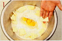 Tarta de manzanas, mezclar