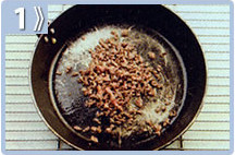 Tortilla de carne, cocinar la carne picada