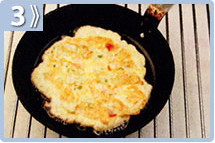 Tortilla de langostinos - Freír los langostinos