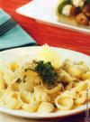 Conchiglioni con poro y cebolla