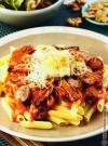 Penne rigati con tomates al horno